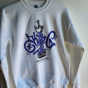 White Graphic Men's Sweater